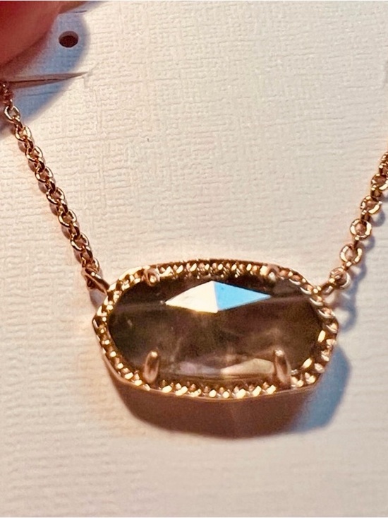Kendra Scott Jewelry - NWT Kendra Scott Retired Elisa Necklace Crystal Gray Illusion & Rose Gold RARE!